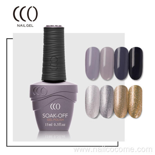 CCO Professional Fashion Bling Easy Soak off UV Gel Nail Polish in Bulk for Nail Arts OEM